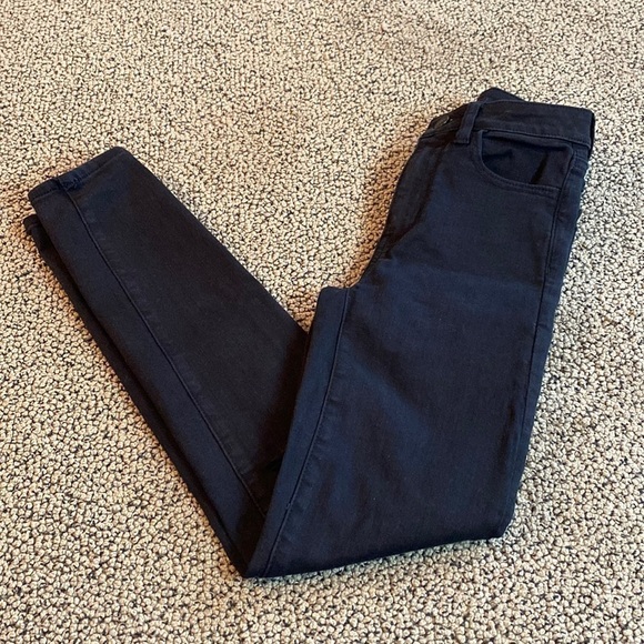 American Eagle Next Level Stretch Black Skinny Jeans Size 00 Short- Like New - Picture 1 of 12